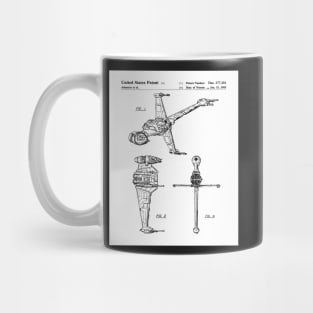 Sci-Fi Movies Patent - Science Fiction Fan Space Ship Art Art - White Mug